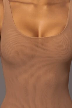 Tan Mesh Essential Tank Bodysuit Undergarment 13 Tan Mesh Essential Tank Bodysuit Undergarment -Jluxlabel Dress Shop PRODUCT MAY172023 98