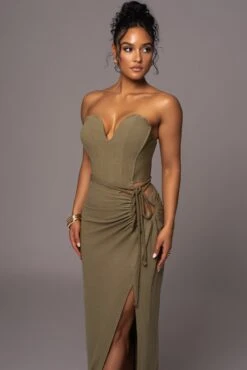 Olive Destination Linen Skirt Set -Jluxlabel Dress Shop PRODUCT MAY172023 JUNEDROP1 43