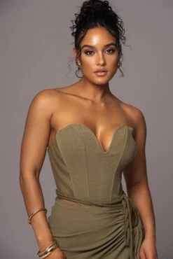 Olive Destination Linen Skirt Set -Jluxlabel Dress Shop PRODUCT MAY172023 JUNEDROP1 48