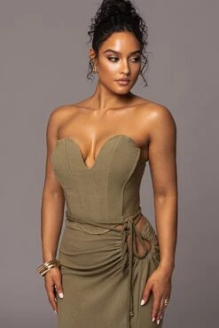 Olive Destination Linen Skirt Set -Jluxlabel Dress Shop PRODUCT MAY172023 JUNEDROP1 52