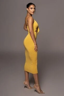 Yellow Soulmate Cut Out Dress -Jluxlabel Dress Shop PRODUCT MAY22022 139