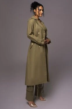Olive One Step Closer Linen Coat -Jluxlabel Dress Shop PRODUCT MAY232023 JUNEDROP1 209