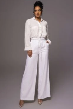 Off White By The Coast Crinkled Button Up -Jluxlabel Dress Shop PRODUCT MAY232023 JUNEDROP1 224