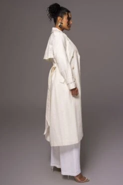 Off White One Step Closer Linen Coat -Jluxlabel Dress Shop PRODUCT MAY232023 JUNEDROP1 240