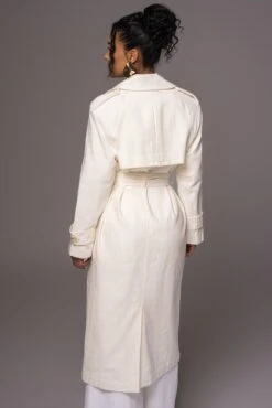 Off White One Step Closer Linen Coat -Jluxlabel Dress Shop PRODUCT MAY232023 JUNEDROP1 241