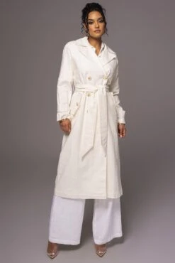 Off White One Step Closer Linen Coat -Jluxlabel Dress Shop PRODUCT MAY232023 JUNEDROP1 242