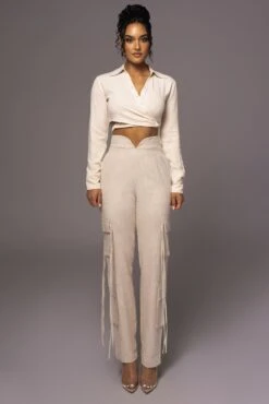 Natural Drift Away Linen Wrap Top -Jluxlabel Dress Shop PRODUCT MAY232023 JUNEDROP1 252