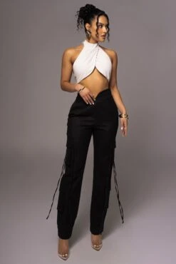 Black Better Half Linen Utility Pants -Jluxlabel Dress Shop PRODUCT MAY232023 JUNEDROP1 276