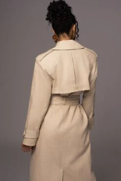 Beige One Step Closer Linen Coat -Jluxlabel Dress Shop PRODUCT MAY232023 JUNEDROP1 67