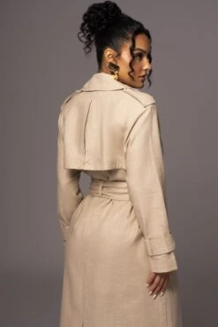 Beige One Step Closer Linen Coat -Jluxlabel Dress Shop PRODUCT MAY232023 JUNEDROP1 68