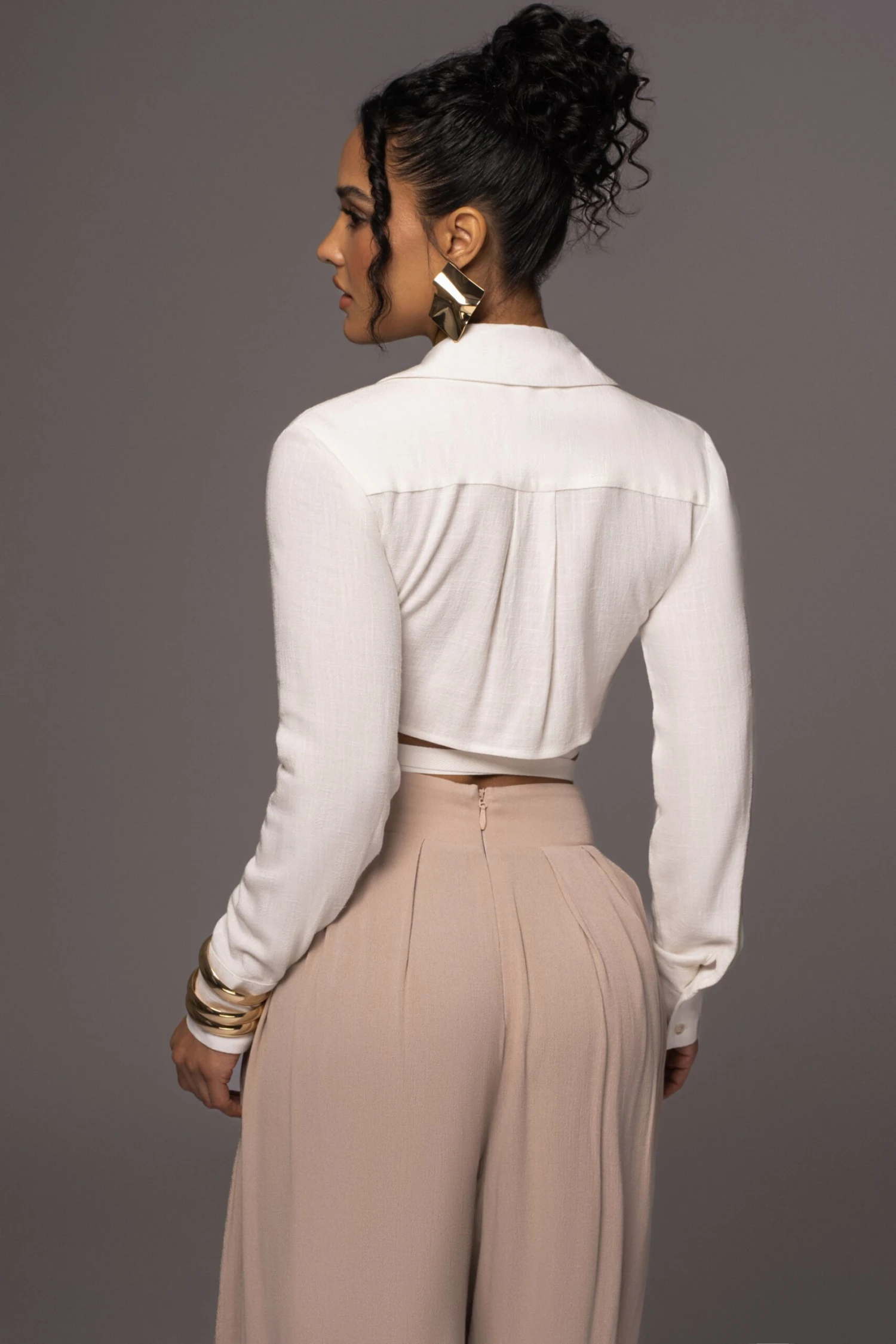 White Drift Away Linen Wrap Top 11 White Drift Away Linen Wrap Top - Image 9