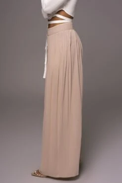 Beige After Sunset Pleated Pants -Jluxlabel Dress Shop PRODUCT MAY232023 JUNEDROP1 79