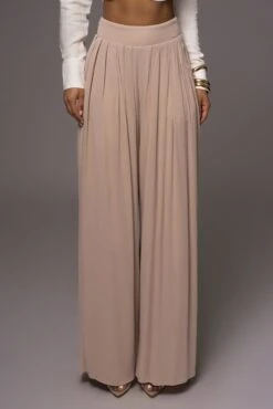 Beige After Sunset Pleated Pants -Jluxlabel Dress Shop PRODUCT MAY232023 JUNEDROP1 82
