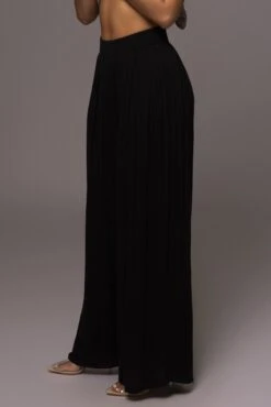 Black After Sunset Pleated Pants -Jluxlabel Dress Shop PRODUCT MAY232023 JUNEDROP1 93
