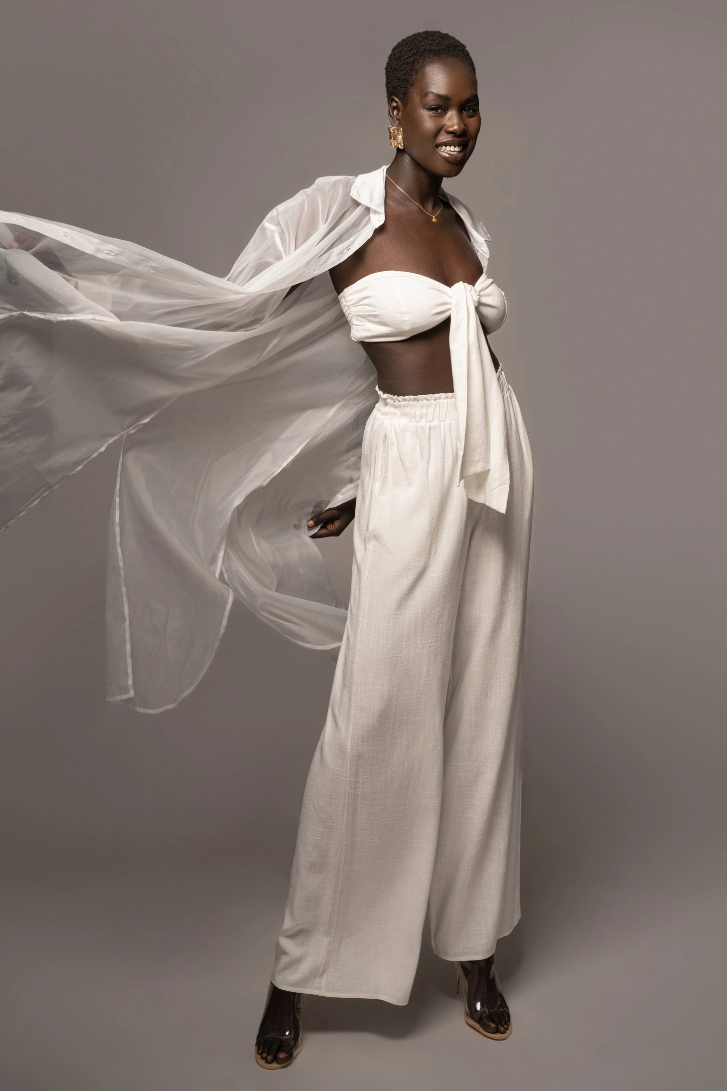 White Lia Button Front Shirt Dress 17 White Lia Button Front Shirt Dress - Image 15