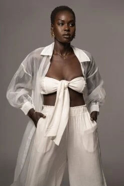 White Lia Button Front Shirt Dress 26 White Lia Button Front Shirt Dress -Jluxlabel Dress Shop PRODUCT MAY92022 186