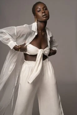 White Lia Button Front Shirt Dress 28 White Lia Button Front Shirt Dress -Jluxlabel Dress Shop PRODUCT MAY92022 188