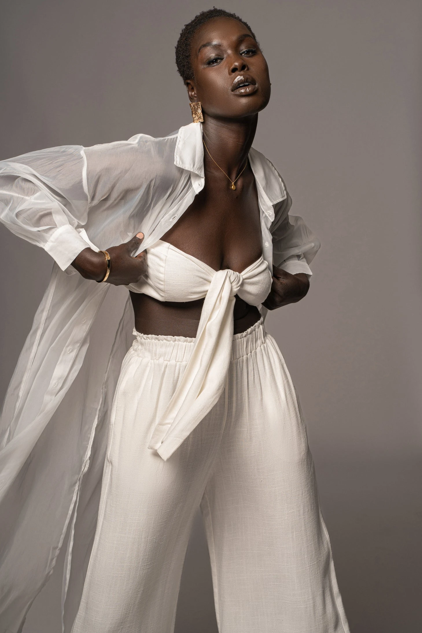 White Lia Button Front Shirt Dress 12 White Lia Button Front Shirt Dress - Image 10