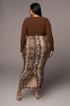 Snakeskin Halow Ruched Skirt -Jluxlabel Dress Shop PRODUCT NOV162021 PLUSSIZE 133 e4847285 7c86 47da b9db 2a1e263ae6d6