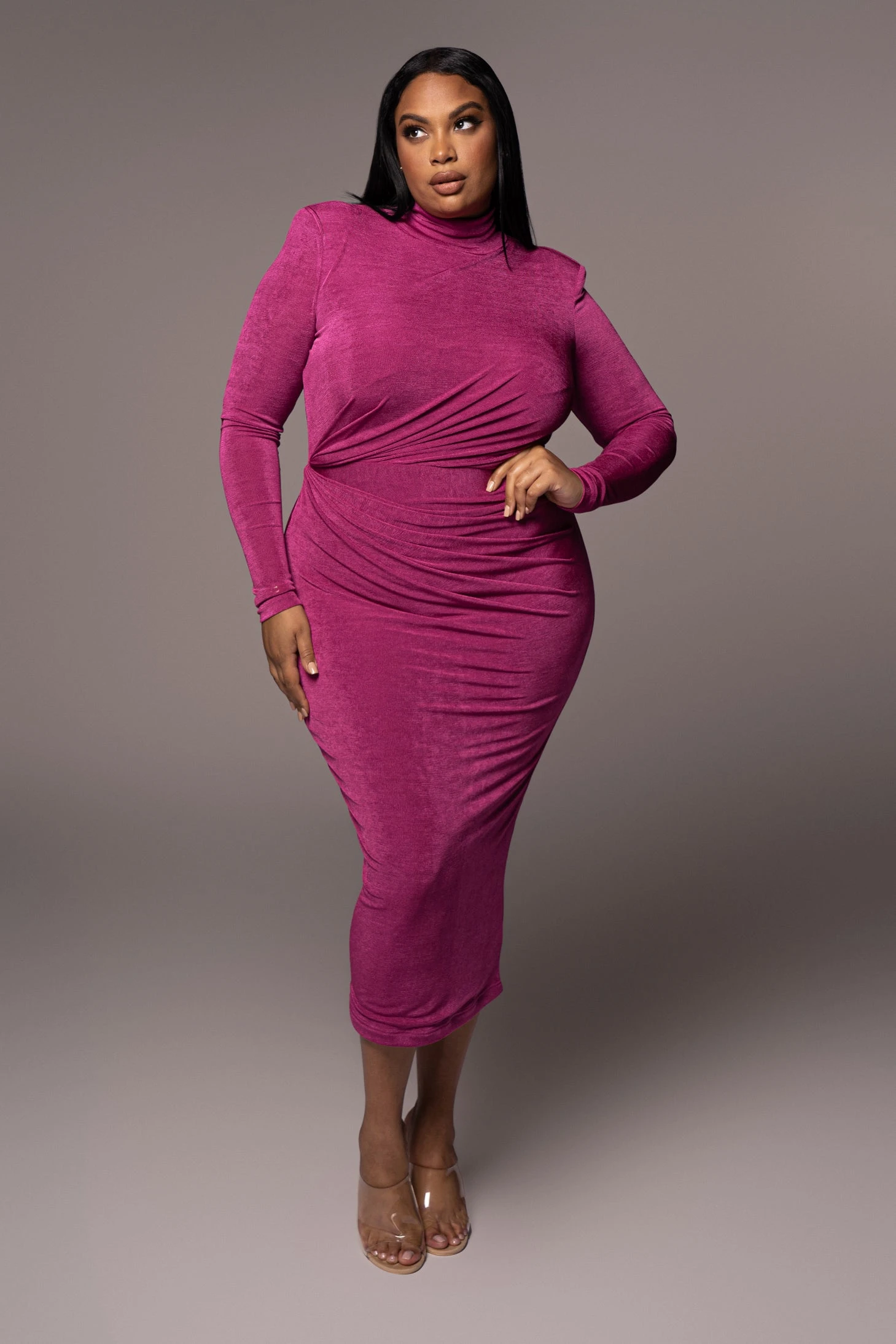 Berry Kara Mock Neck Dress 3 Berry Kara Mock Neck Dress