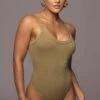Olive Akito Ribbed Bodysuit -Jluxlabel Dress Shop PRODUCT NOV172022 130