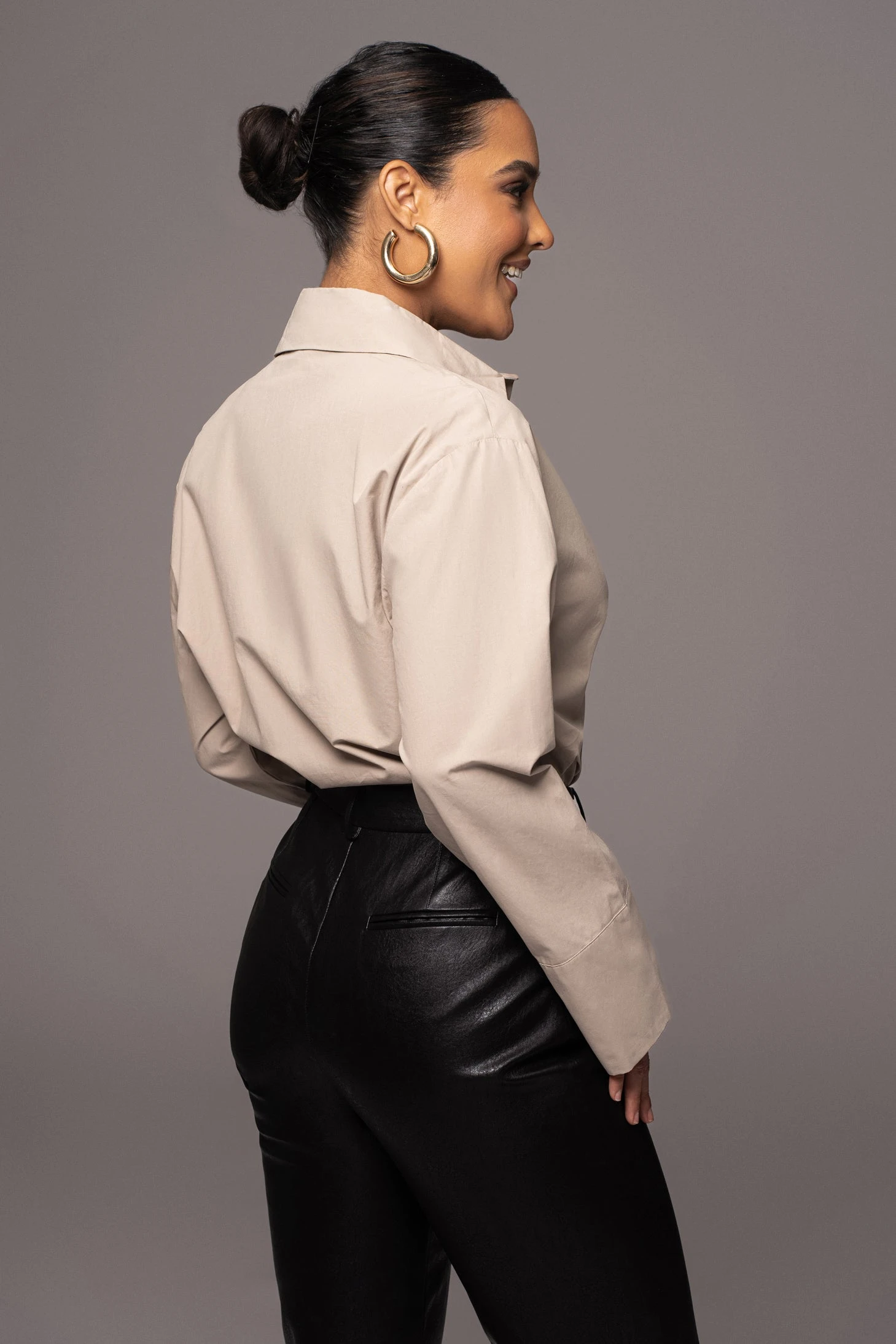 Khaki Classic Button Up Shirt 6 Khaki Classic Button Up Shirt - Image 4