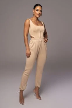Beige No Limits Joggers -Jluxlabel Dress Shop PRODUCT NOV172022 269
