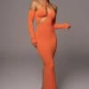 Orange Soledad Cross Maxi Dress -Jluxlabel Dress Shop PRODUCT NOV172022 83