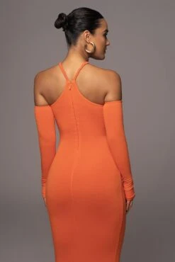 Orange Soledad Cross Maxi Dress -Jluxlabel Dress Shop PRODUCT NOV172022 85