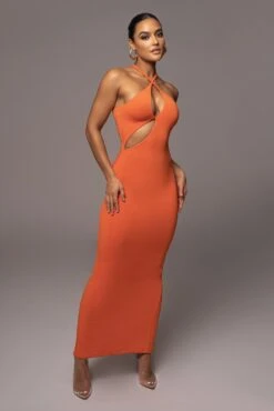 Orange Soledad Cross Maxi Dress -Jluxlabel Dress Shop PRODUCT NOV172022 91