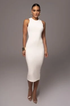 Ivory Jacqui Midi Dress 11 Ivory Jacqui Midi Dress -Jluxlabel Dress Shop PRODUCT NOV212022 DECDROP1 100