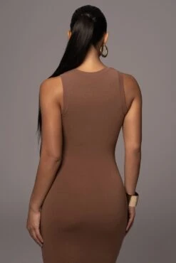 Pecan Jacqui Midi Dress -Jluxlabel Dress Shop PRODUCT NOV212022 DECDROP1 110