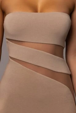 Beige Unpredictable Midi Dress -Jluxlabel Dress Shop PRODUCT NOV212022 DECDROP1 14