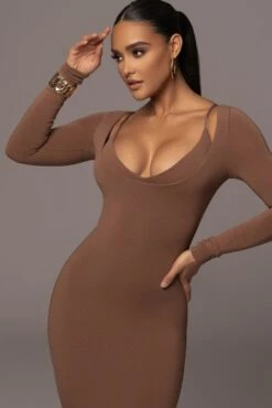Pecan Made You Look Maxi Dress -Jluxlabel Dress Shop PRODUCT NOV212022 DECDROP1 141