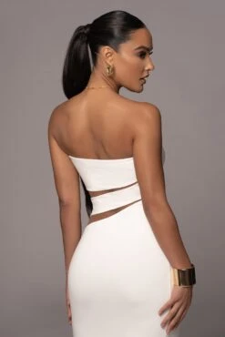 White Unpredictable Midi Dress -Jluxlabel Dress Shop PRODUCT NOV212022 DECDROP1 20