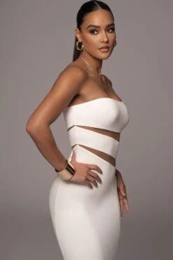 White Unpredictable Midi Dress -Jluxlabel Dress Shop PRODUCT NOV212022 DECDROP1 22