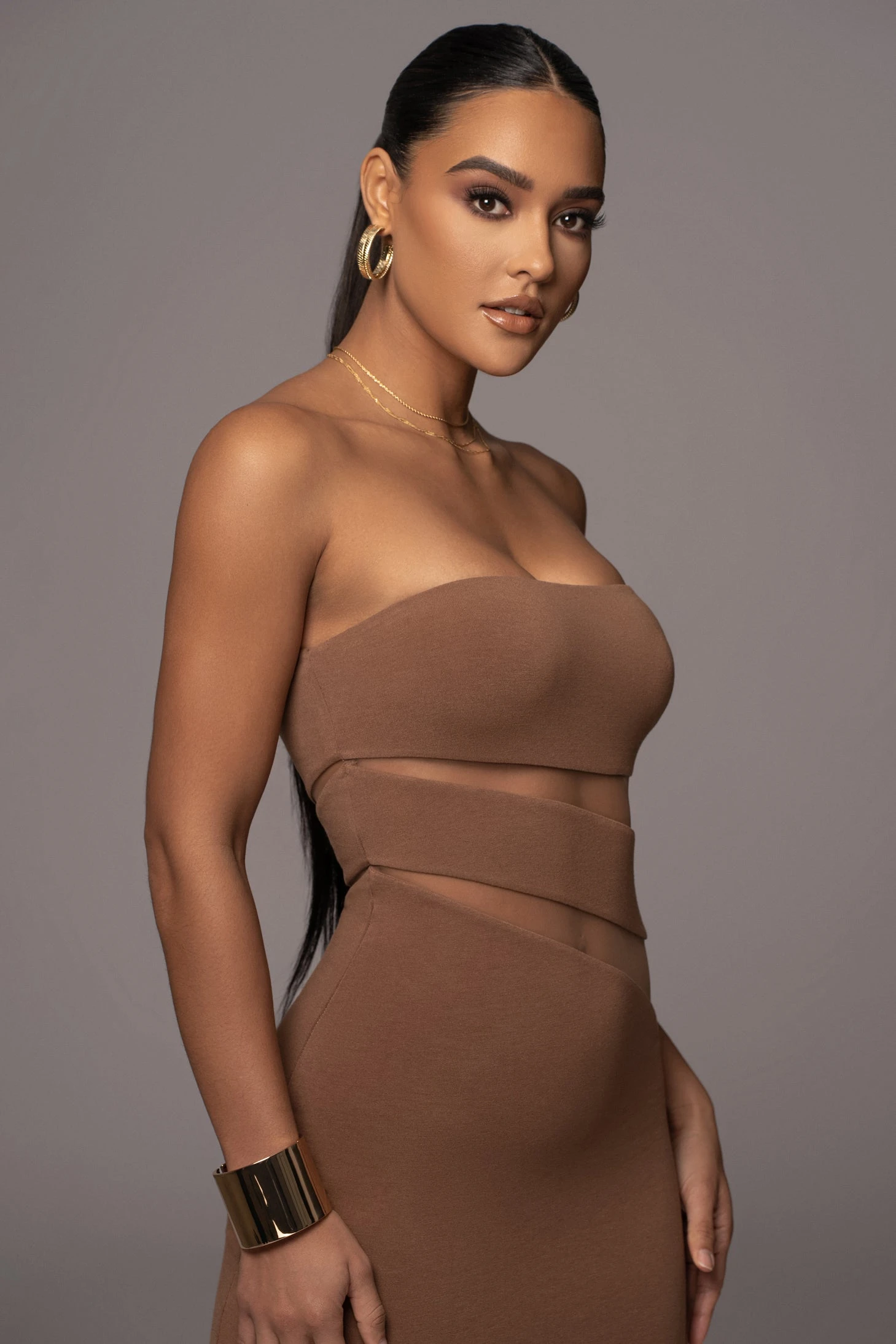 Pecan Unpredictable Midi Dress 12 Pecan Unpredictable Midi Dress - Image 10