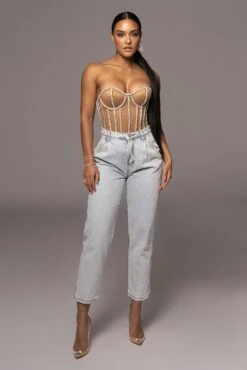 LIMITED EDITION Tan Rhinestone Crystal Corset 27 LIMITED EDITION Tan Rhinestone Crystal Corset -Jluxlabel Dress Shop PRODUCT NOV32022 HOLIDAY 145