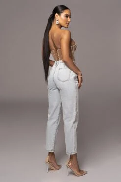 LIMITED EDITION Tan Rhinestone Crystal Corset 37 LIMITED EDITION Tan Rhinestone Crystal Corset -Jluxlabel Dress Shop PRODUCT NOV32022 HOLIDAY 146