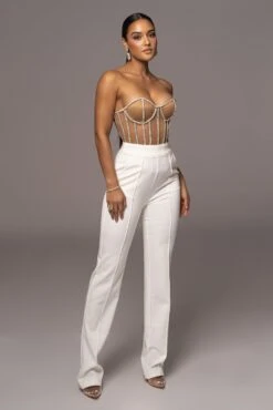 LIMITED EDITION Tan Rhinestone Crystal Corset 35 LIMITED EDITION Tan Rhinestone Crystal Corset -Jluxlabel Dress Shop PRODUCT NOV32022 HOLIDAY 151