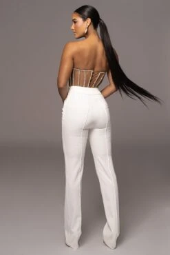 LIMITED EDITION Tan Rhinestone Crystal Corset 40 LIMITED EDITION Tan Rhinestone Crystal Corset -Jluxlabel Dress Shop PRODUCT NOV32022 HOLIDAY 153