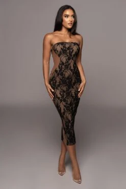 Noir/Tan Easy To Love Dress -Jluxlabel Dress Shop PRODUCT OCT102022 HOLIDAY 26