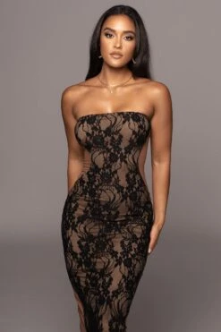 Noir/Tan Easy To Love Dress -Jluxlabel Dress Shop PRODUCT OCT102022 HOLIDAY 33