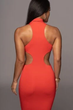 Red Arika High Neck Dress -Jluxlabel Dress Shop PRODUCT OCT102022 MISSING 22