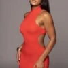 Red Arika High Neck Dress -Jluxlabel Dress Shop PRODUCT OCT102022 MISSING 23