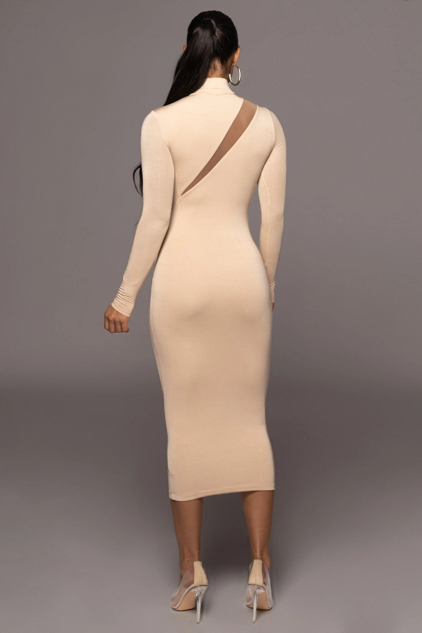Tan Abigail Midi Dress 11 Tan Abigail Midi Dress - Image 9