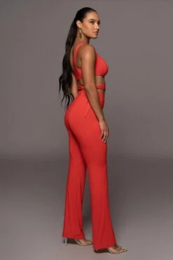 Jluxbasix Red Not So Yoga Pants -Jluxlabel Dress Shop PRODUCT OCT32022 PART2 93