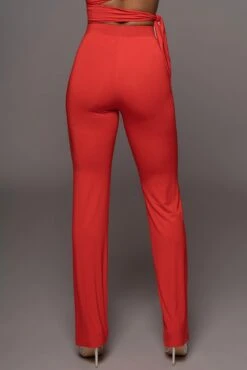 Jluxbasix Red Not So Yoga Pants -Jluxlabel Dress Shop PRODUCT OCT32022 PART2 95