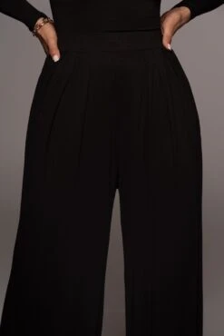 Jluxbasix Black Devyn Wide Leg Pants -Jluxlabel Dress Shop PRODUCT SEPT142021 61 07627069 38ca 4cc9 b783 6962c0accf07