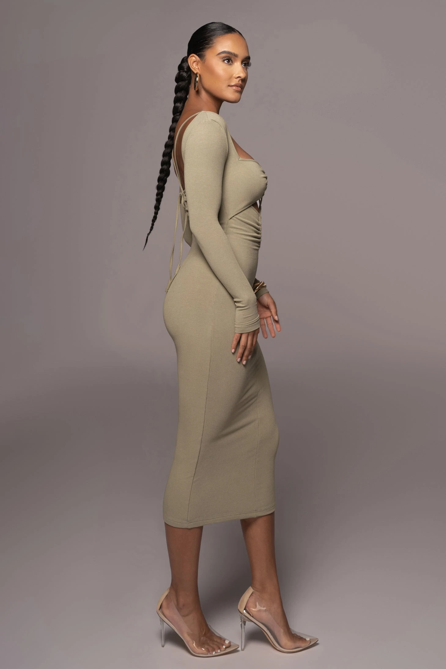 Olive Mesmerize Midi Dress 13 Olive Mesmerize Midi Dress - Image 11